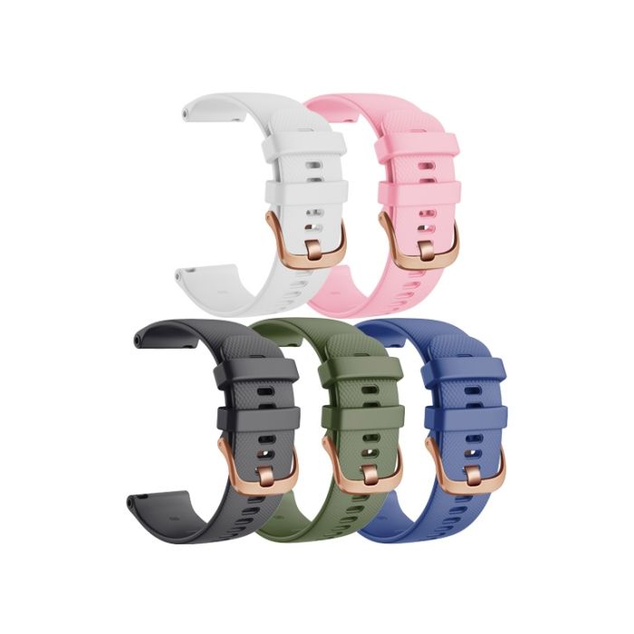 Urrem til Garmin Quick Release Silikonerem 18 mm. Rose Gold Spænde