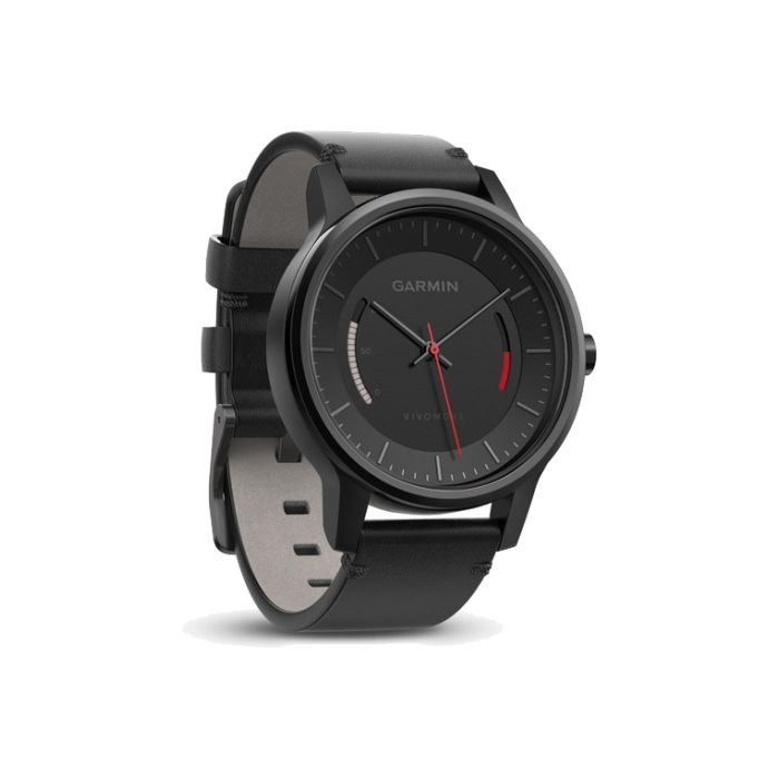 Garmin Vivomove Classic Black med læderrem