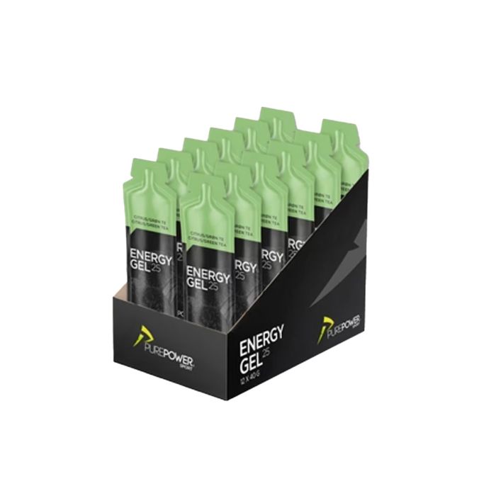 PurePower Energy Gel 40 g - 12 stk - Citrus/Grøn Te