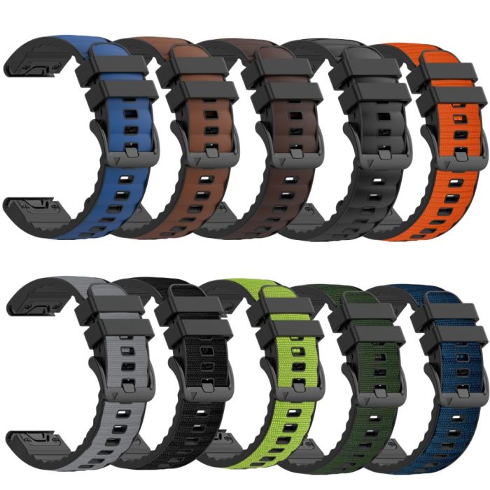 Essentials Hybrid Nylonrem til Garmin 22 mm. QuickFit