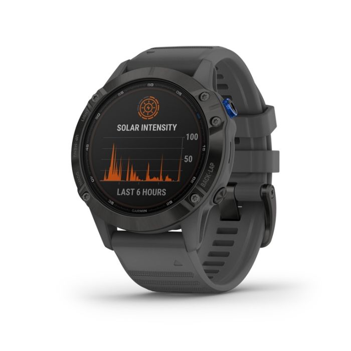 Garmin Fenix 6 Pro Solar Sort med grå rem