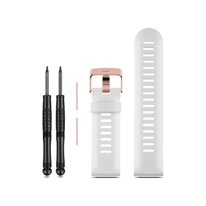 Garmin Fenix 3 Silikonerem Hvid Rose Gold