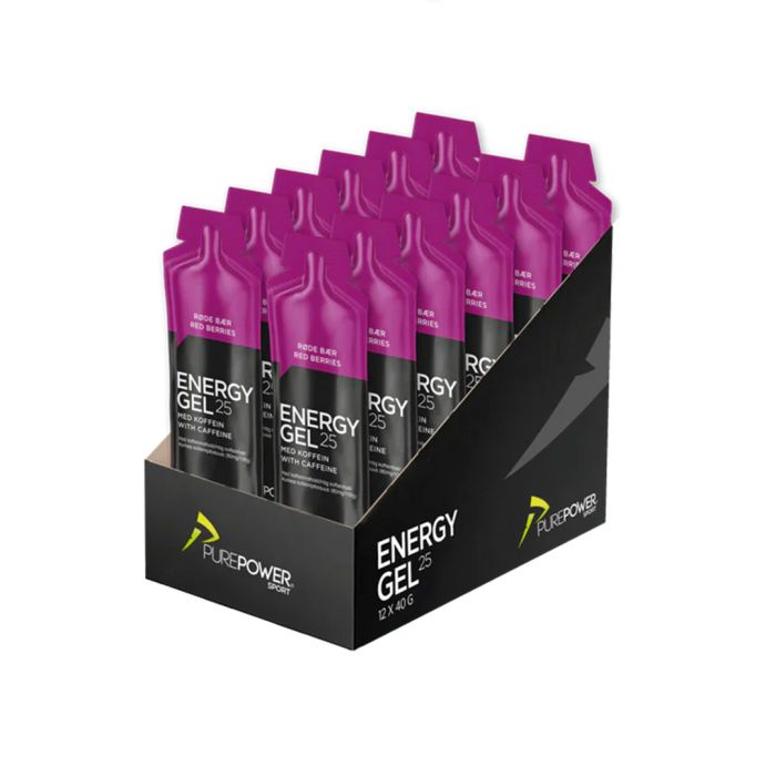 PurePower Energy Gel 40 gram med Koffein - 12 stk.