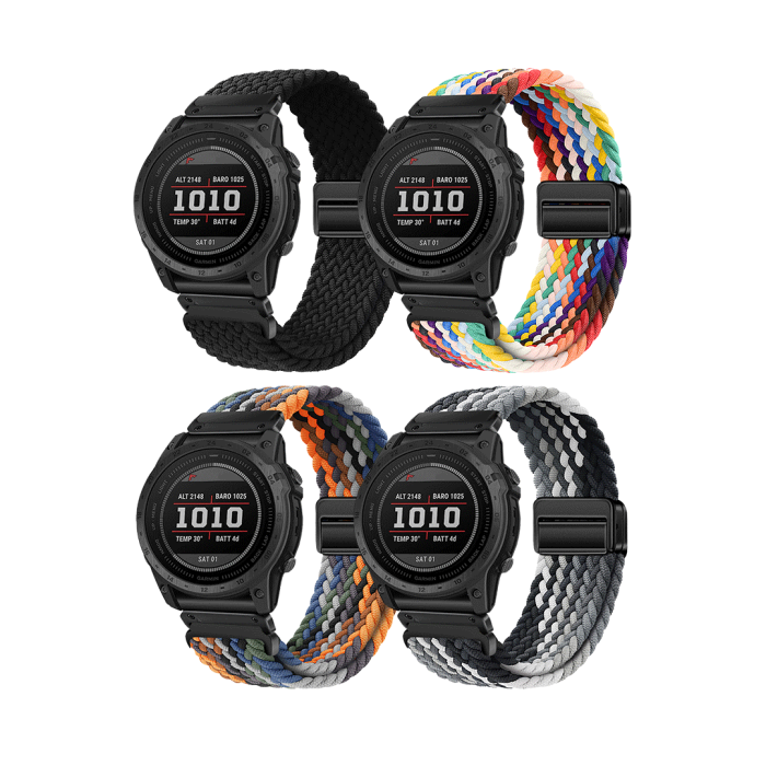 Essentials Flettet Nylonrem til Garmin QuickFit 22 mm.