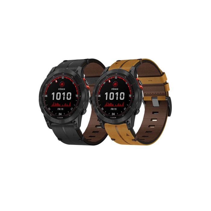 Essentials Ægte Læderrem Til Garmin 26 mm. Quickfit