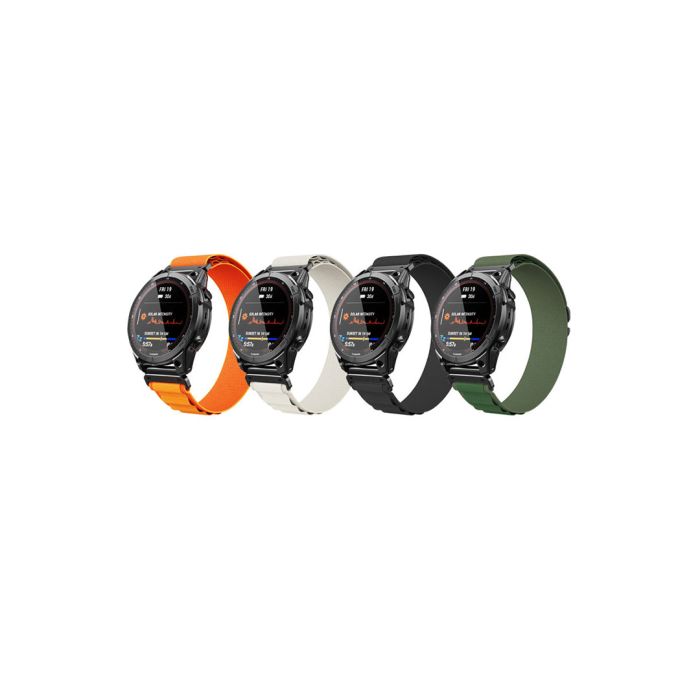 Nylon Alpine Urrem til Garmin 22 mm. Quickfit