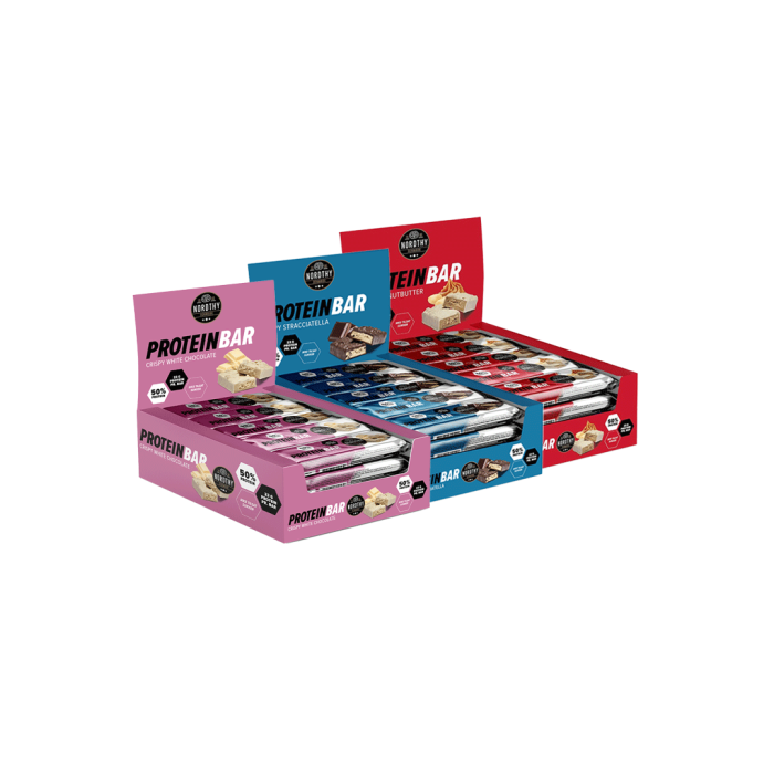 Nordthy Proteinbar 45 gram - 1 kasse med 24 stk.