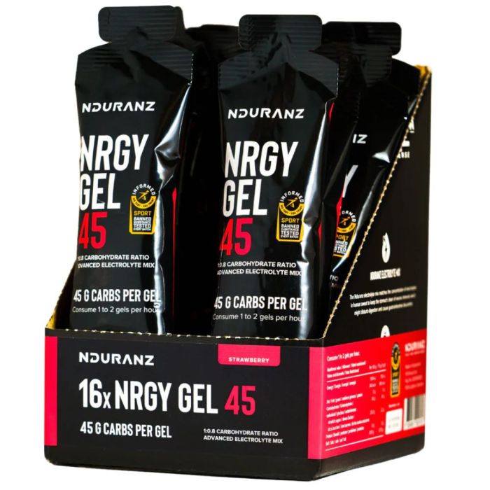 Nduranz Nrgy Unit Gel 45 - 16 stk. - Jordbær