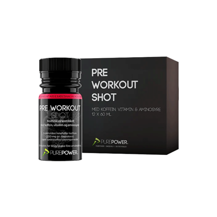 PurePower Pre-Workout Shot - 12 stk.