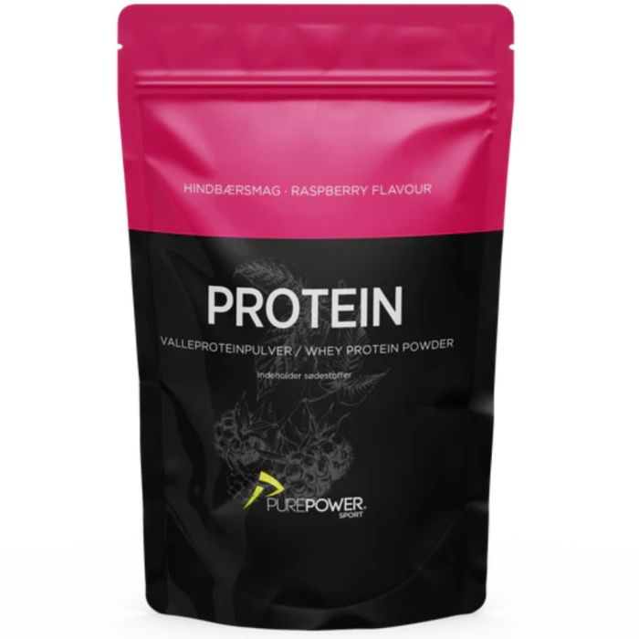 PurePower Valleproteinpulver Hindbær - 400 gram