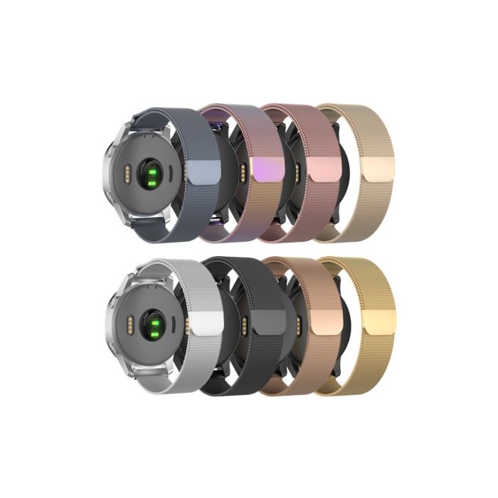 Milanesisk Urrem til Garmin Quick Release 18 mm.