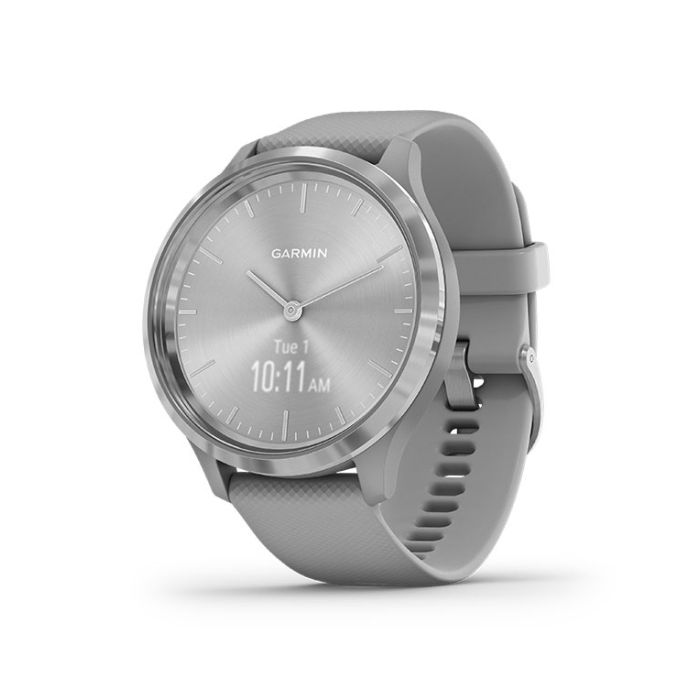 Garmin Vivomove 3-Sølv Tone med Powder Grå urrem