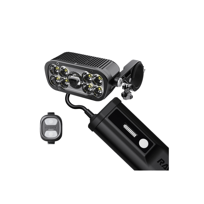 Ravemen XR6000 forlygte med fjernbetjening - Cykellygter