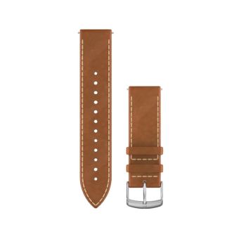 Garmin Quick Release 20 mm. Tan-Brun Italiensk Læderrem