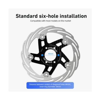 Cyclami Bremseskive - 180mm - Stål/Carbon