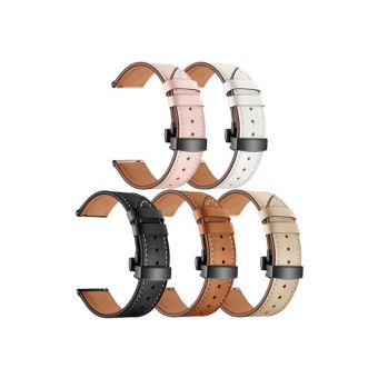 Urrem til Garmin Quick Release Læderrem 20 mm. med sort spænde