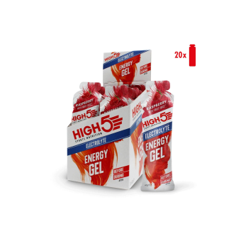 High5 Energy Gel Electrolyte - 20 stk. - Hindbær