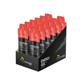 PurePower Energy Gel 40 gram med Koffein - 12 stk - Jordbær/Lime