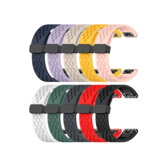 Essentials Silikonerem til Garmin QuickFit 22 mm. med foldespænde