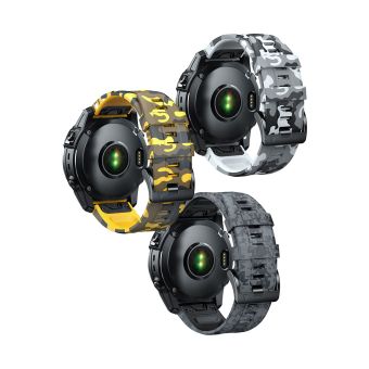 Essentials Camouflage Silikone Urrem til Garmin 26 mm. Quickfit