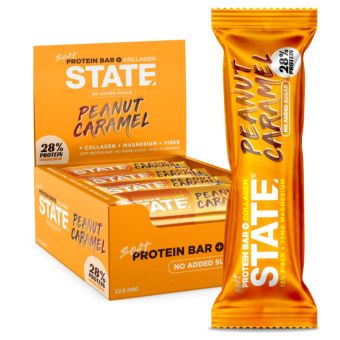 STATE Protein Bar+ Peanut/Karamel - 12 stk.