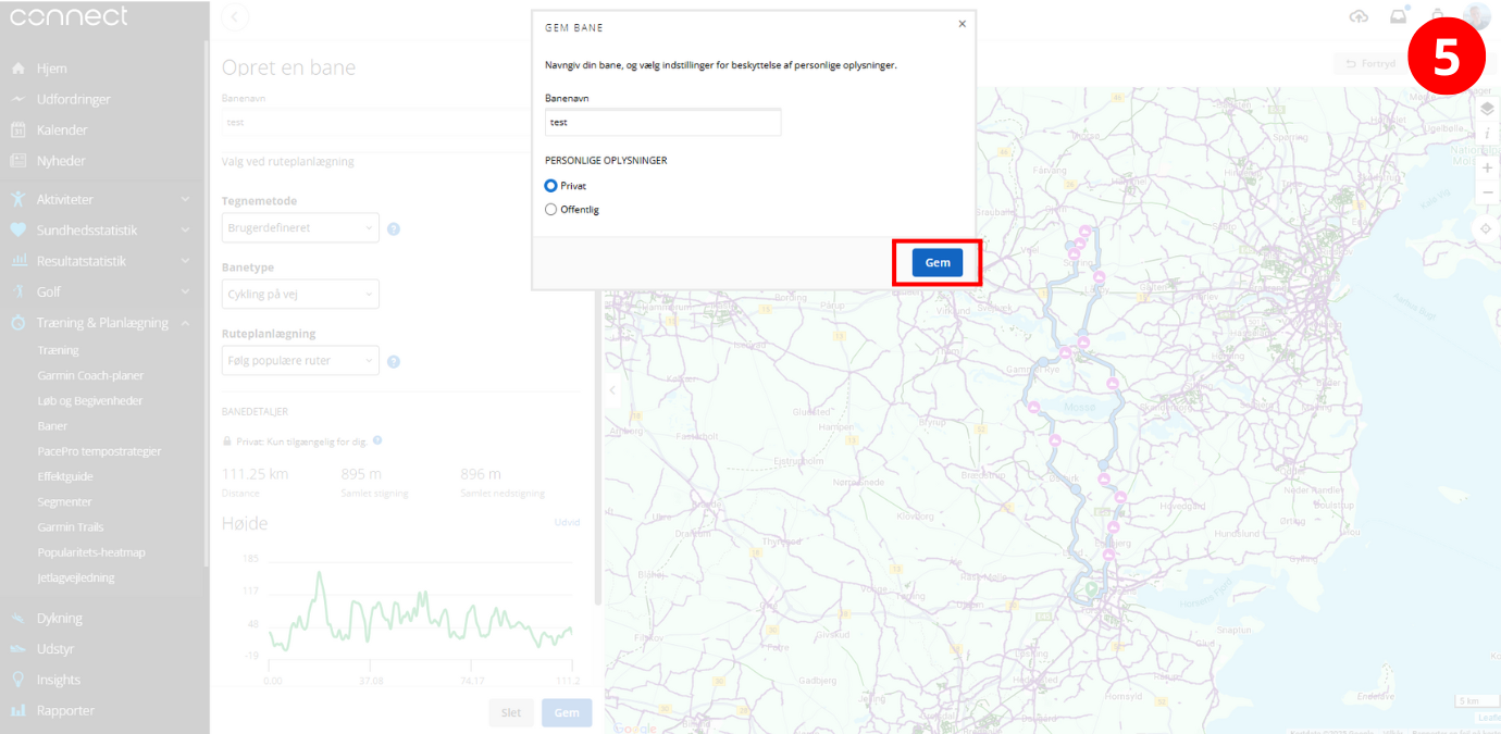 S&aring;dan overf&oslash;rer du en rute til din Garmin cykelcomputer via GPX-filer