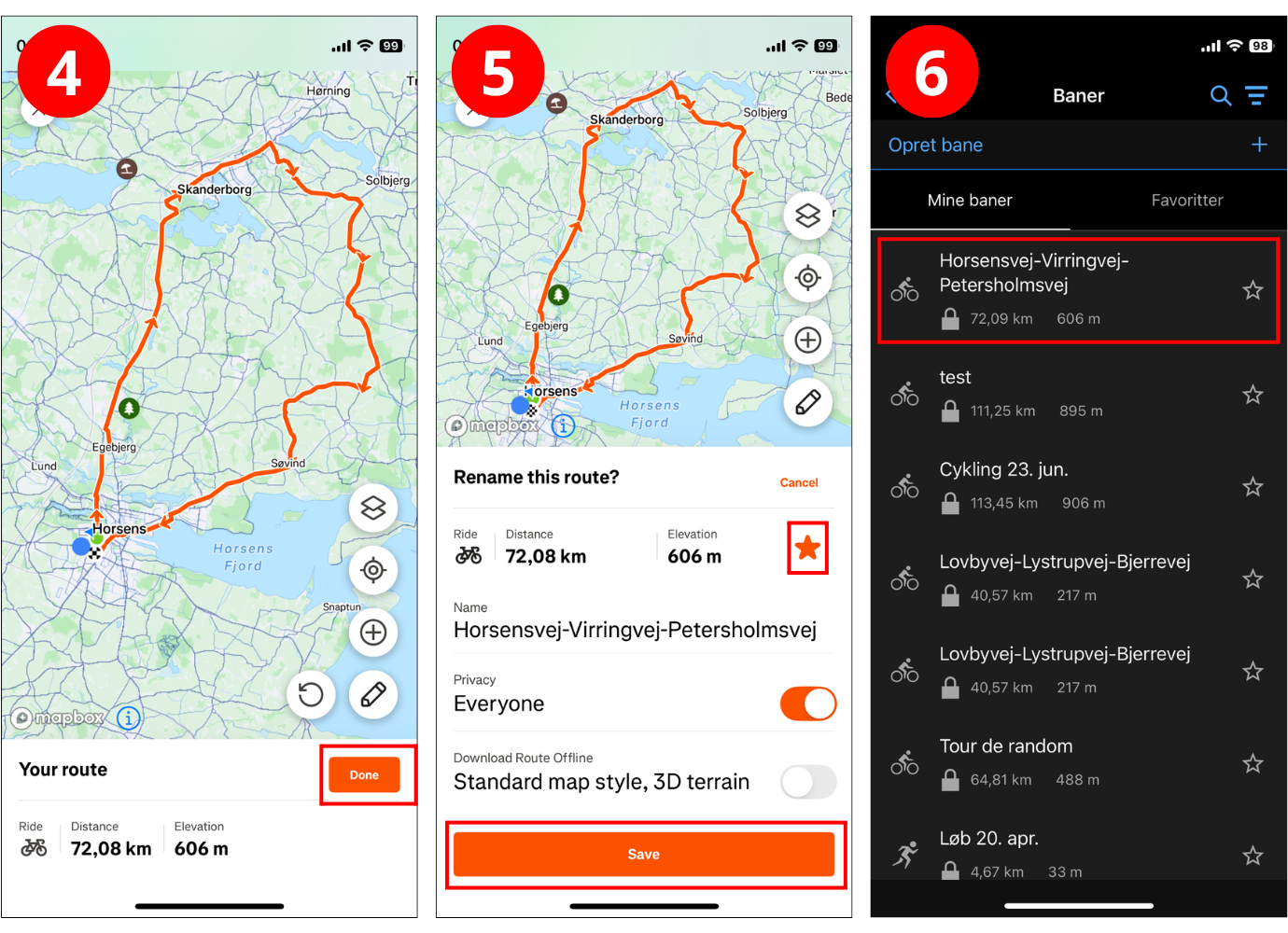 S&aring;dan laver og overf&oslash;rer du en rute fra Strava til din Garmin cykelcomputer